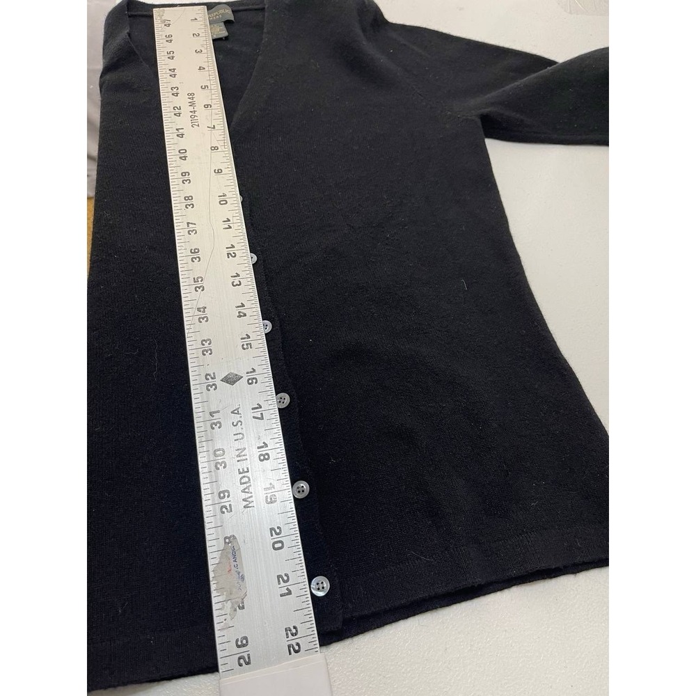 Banana Republic Women's Black 100% Cashmere V-Neck Cardigan Sweater Sz S Soft - Picture 3 of 8